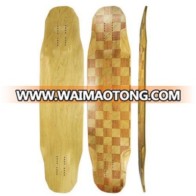 2017 custom longboard pintail shape bamboo deck with fiberglass bamboo